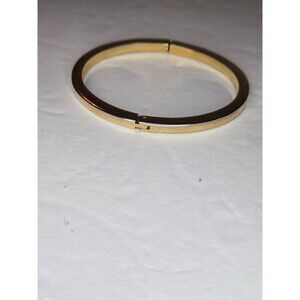 Trifari Gold Tone Snap Clasp with Clear Rhinestone Accent